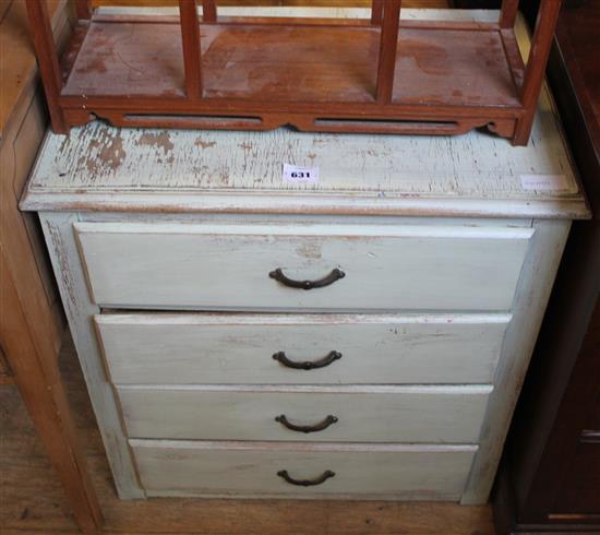 Painted 4 drawer chest(-)